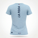 T-SHIRT RUNNING FEMME - RELIEF BLEU CIEL