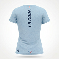 T-SHIRT RUNNING FEMME - RELIEF BLEU CIEL