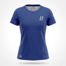 T-SHIRT RUNNING FEMME - RELIEF BLEU MARINE