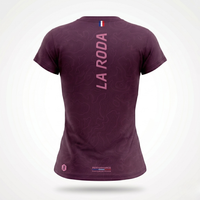 T-SHIRT RUNNING FEMME - RELIEF BORDEAUX