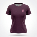 T-SHIRT RUNNING FEMME - RELIEF BORDEAUX
