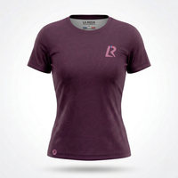 T-SHIRT RUNNING FEMME - RELIEF BORDEAUX
