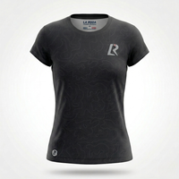 T-SHIRT RUNNING FEMME - RELIEF NOIR