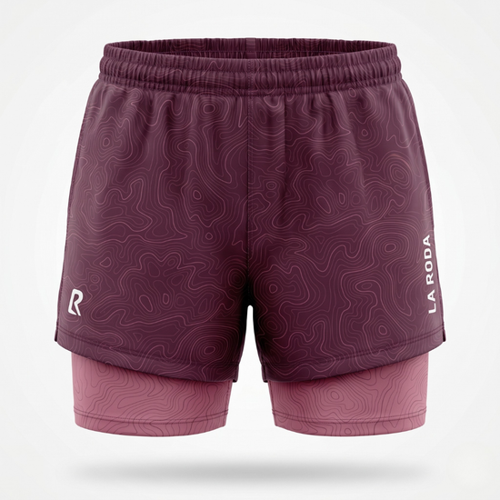 SHORT RUNNING FEMME - RELIEF BORDEAUX