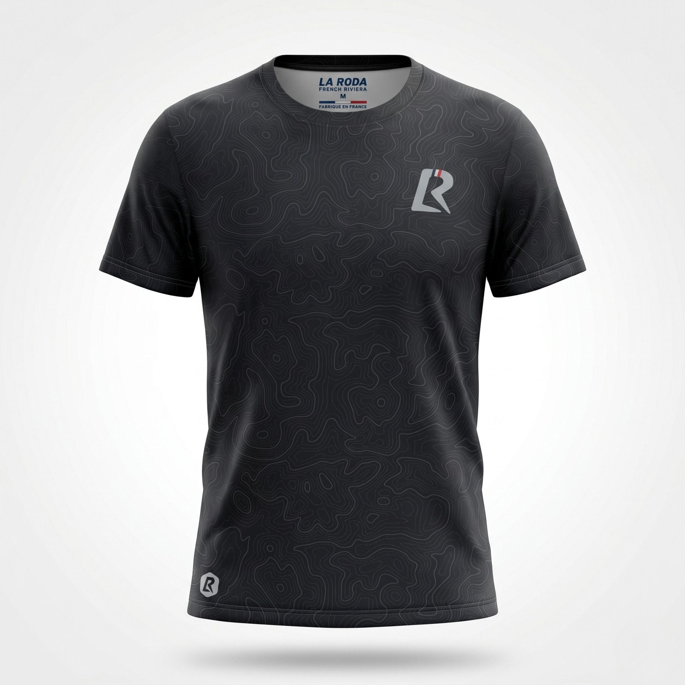T-SHIRT RUNNING HOMME - RELIEF NOIR