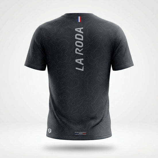 T-SHIRT RUNNING HOMME - RELIEF NOIR