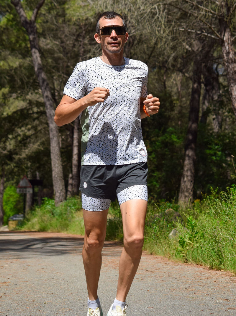 t-shirt running la prom nice fabriqué en France vert la roda French riviera