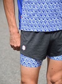 short running homme fabrique en France de la roda French riviera bleu Rossetti
