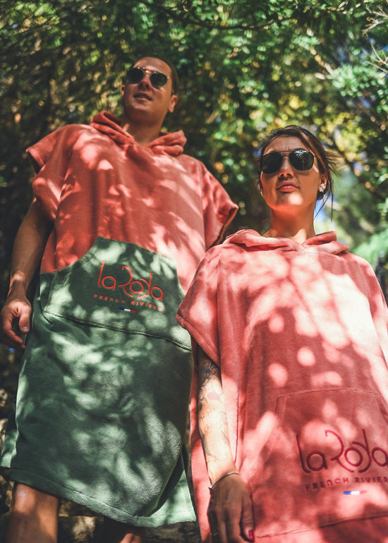 Poncho Adulte - Rose-kaki