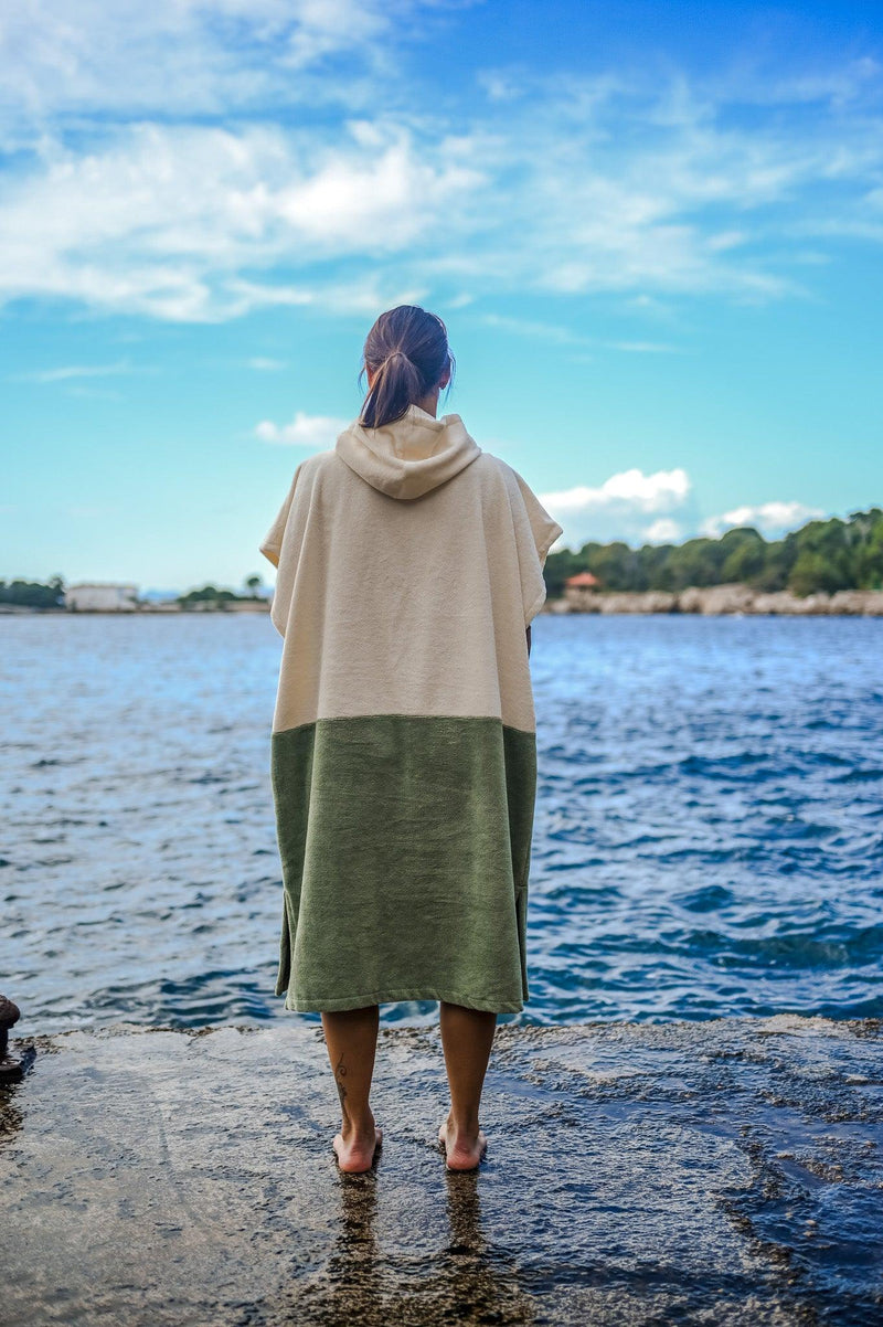 Poncho Adulte Crème-Kaki - La Roda French Riviera