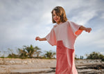 Poncho Enfant Rose Bicolore - La Roda French Riviera