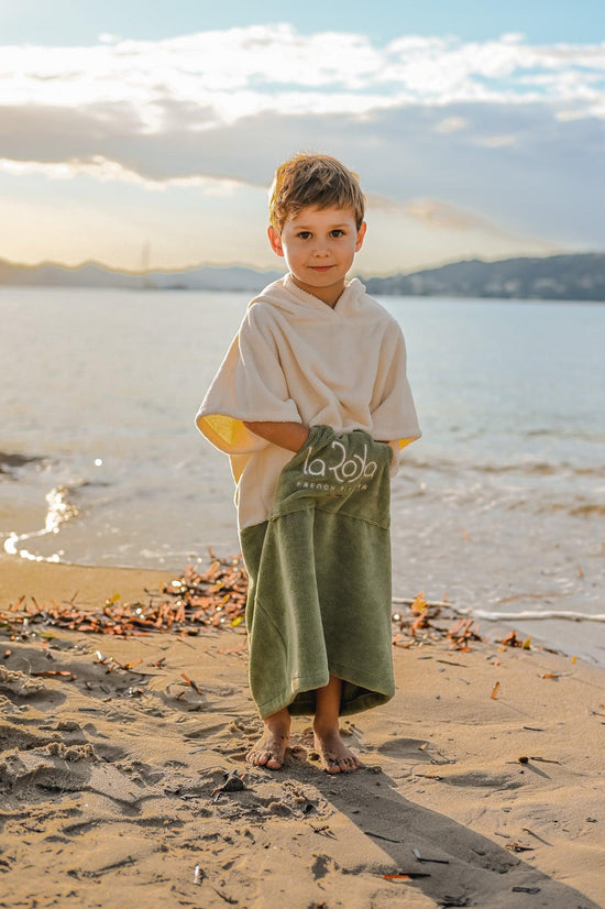 Poncho Enfant - Crème Kaki