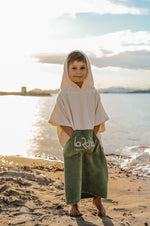 Poncho Enfant Crème-Kaki - La Roda French Riviera