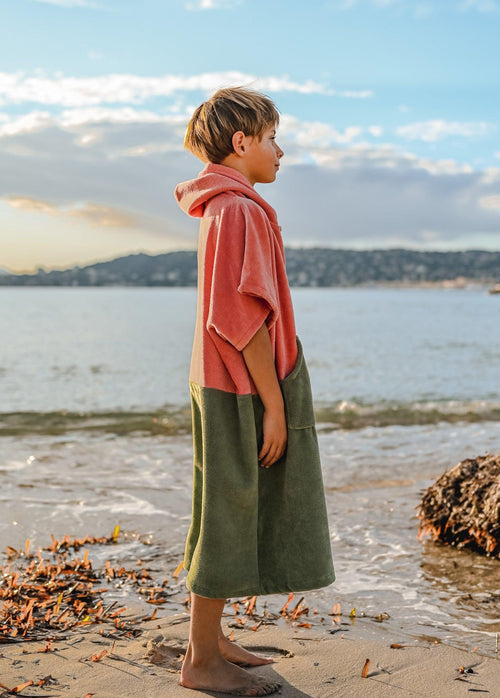 Poncho Junior Rose-Kaki - La Roda French Riviera