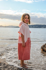 Poncho Enfant Rose Bicolore - La Roda French Riviera