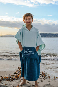 Poncho Junior Bleu Bicolore - La Roda French Riviera