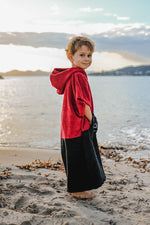 Poncho Enfant Rouge-Noir - La Roda French Riviera