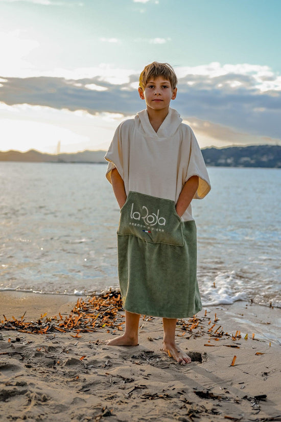 Poncho Ado - Crème Kaki